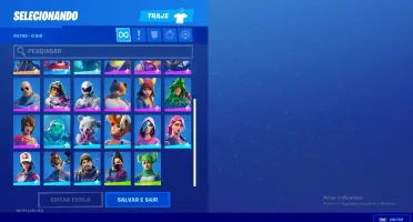 CONTA DO FORTNITE COM ARLEQUINA NINJA E OUTRAS SKINS