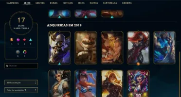 ACC LOL GOLD, SKINS E CHAMPS