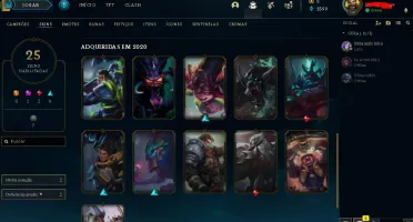 Conta League of Legends c/ elo Ouro IV+skin Mis Fortune rara