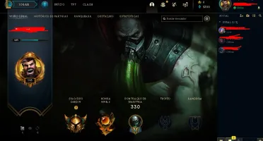 Conta League of Legends c/ elo Ouro IV+skin Mis Fortune rara