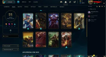 Conta League of Legends c/ elo Ouro IV+skin Mis Fortune rara
