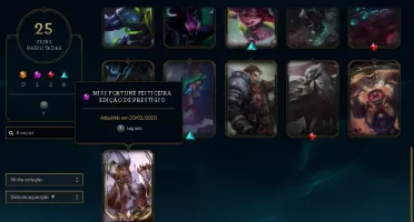 Conta League of Legends c/ elo Ouro IV+skin Mis Fortune rara