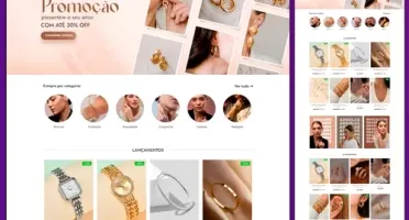 Template Loja amorel joias - Feito com wordpress + Elementor
