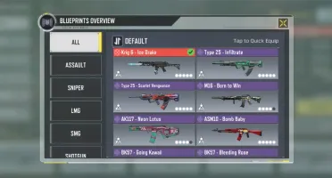 Conta cod mobile Krig6 Mítica lv4 e butterfly lendária