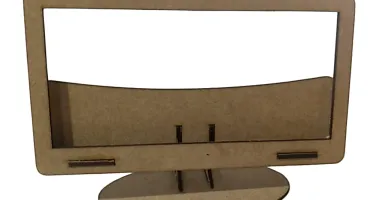Kit 5 suporte de celular MDF, modelo tv retrô