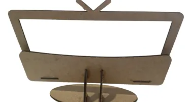 Kit 5 suporte de celular MDF, modelo tv retrô