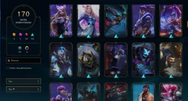 CONTA LOL TOP BARATINHA/ GOLD 3 /170 SKINS/2 MITICA/5 ULT