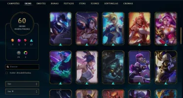 Conta lol +110 champs e 60 skins