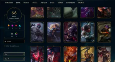Unranked com 150 Champs e 66 Skins