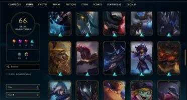 Unranked com 150 Champs e 66 Skins