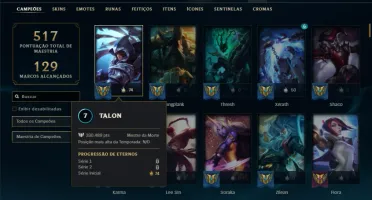 Unranked com 150 Champs e 66 Skins