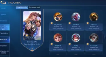 CONTA DE MOBILE LEGENDS COM VÁRIOS HERÓIS E SKINS