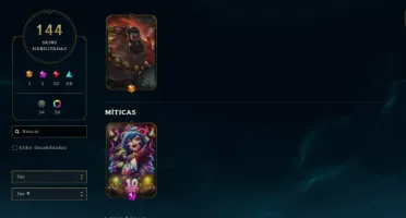 CONTA COM 144 SKINS BOAS, 156 CAMPEÕES, NUNCA BANIDA