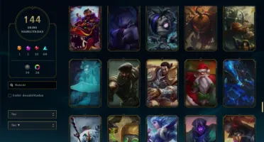 CONTA COM 144 SKINS BOAS, 156 CAMPEÕES, NUNCA BANIDA