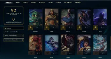 Ferro 1 com 50 Champs e 29 Skins + 2800 RP