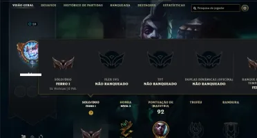 Ferro 1 com 50 Champs e 29 Skins + 2800 RP