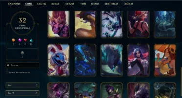 Ferro 1 com 50 Champs e 29 Skins + 2800 RP
