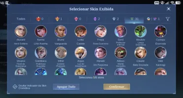 Conta de MLBB com 11.11 do Thamuz