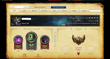 Conta Bronze 5 com 6 Skin e MMR alta