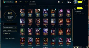 CONTA COM 75 SKINS E 110 CAMPEÕES