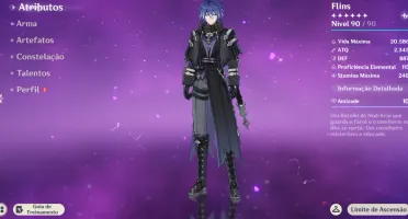 Conta Genshin Impact, Ar 55, 11 5* e 3 armas 5*