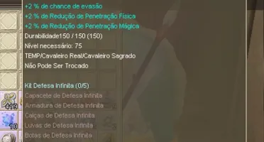 Templário level 75 - Pega 11k de DEF (sem buff de profeta)
