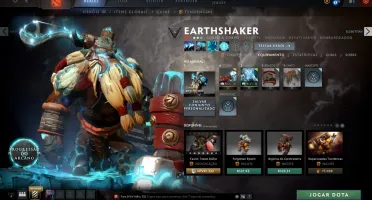 Dota 2 com muitos itens/battlepass 2019