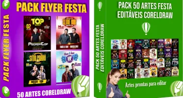 Pack de 100 Flyers para Festas e Eventos - Corel Draw