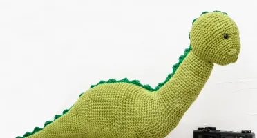 Dinossauro Grande Verde em Amigurumi