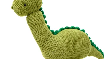 Dinossauro Grande Verde em Amigurumi