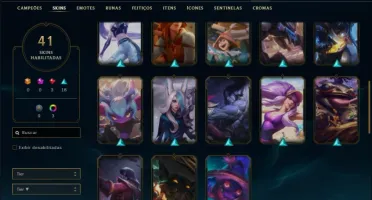 Conta prata 4 com 41 skins e 80 champs