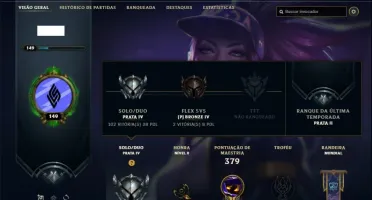 Conta prata 4 com 41 skins e 80 champs