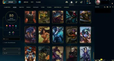 CONTA LOL - PLATINA 4 • 80SKINS 102 CHAMP