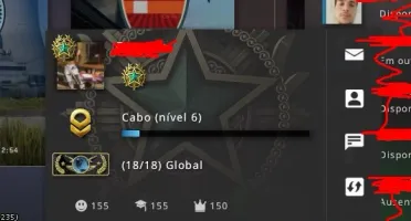Vendo conta de CSGO- prime ativo, medalha 2020 verde e mais.