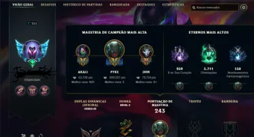 *OFERTA*Conta League of Legends LV 255 (111Skins,Unranked)