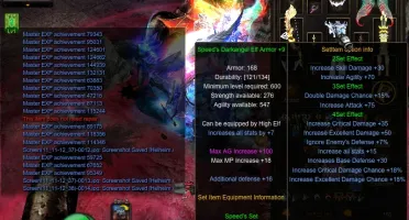 [MU Online – Hellheim] Kit ELF - Darkangel SET+BOW+LYRA