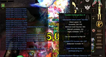 [MU Online – Hellheim] Kit ELF - Darkangel SET+BOW+LYRA