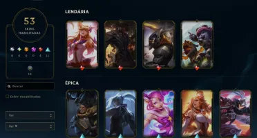 Conta League of Legends Full Acesso - 109 Champs e 53 Skins