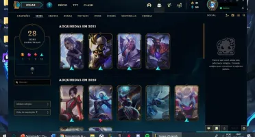 Conta lol plat 2, 28 skins