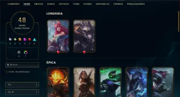 Diamante 4 com 90 Champs e 48 Skins