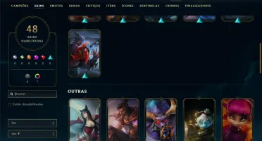 Diamante 4 com 90 Champs e 48 Skins
