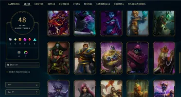 Diamante 4 com 90 Champs e 48 Skins