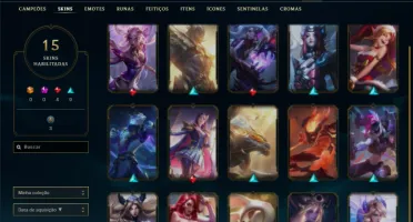 Conta Platina 2 com 41 Champs e 15 Skins + 1 Fragmento