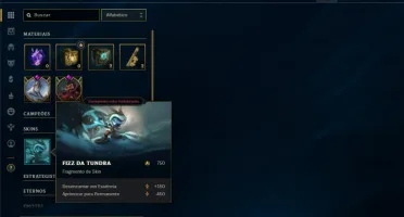 Conta Platina 2 com 41 Champs e 15 Skins + 1 Fragmento