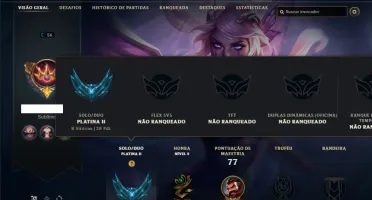 Conta Platina 2 com 41 Champs e 15 Skins + 1 Fragmento