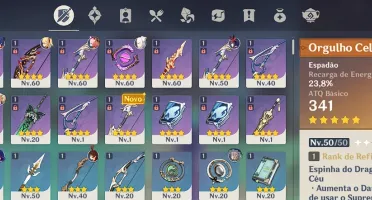 conta AR41com raiden shogun, orgulho celestial e +