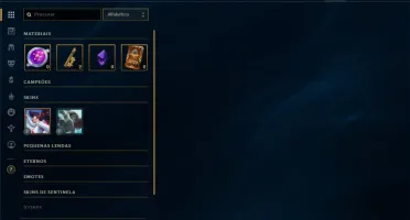 Conta LoL nivel 56 unranked com skins lendarias