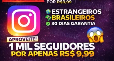 (Mais Vendido) 1 MIL Seguidores Instagram por apenas R$ 9,99