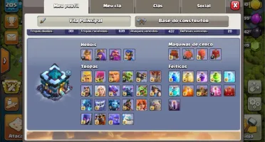 CV 13 CLASH OF CLANS COM 6 CONSTRUTORES SEMI FULL