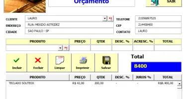 Planilha De Orçamento Empresarial - Editavel